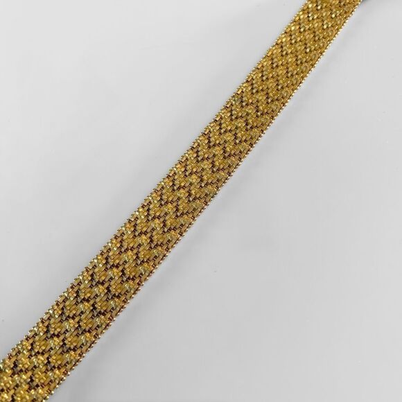 Vintage Gold Plated Italian Mesh Bracelet - Picture 3 of 6